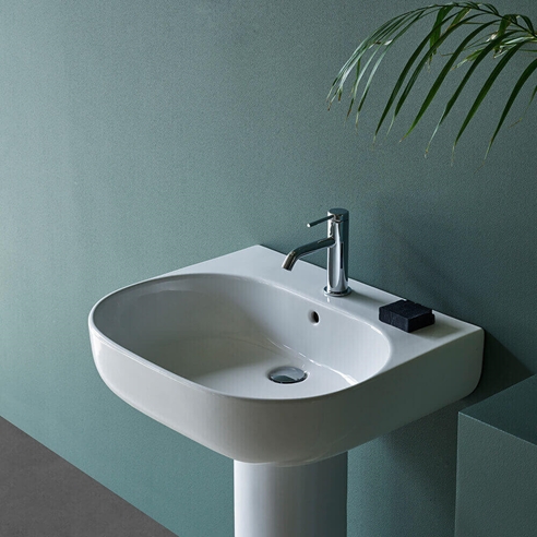 Britton Bathrooms Milan Basin & Pedestal - 500mm